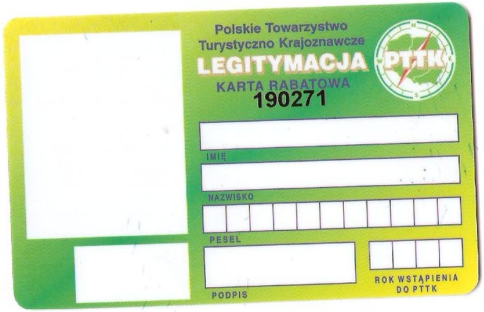 Karta cz�onkowska PTTK